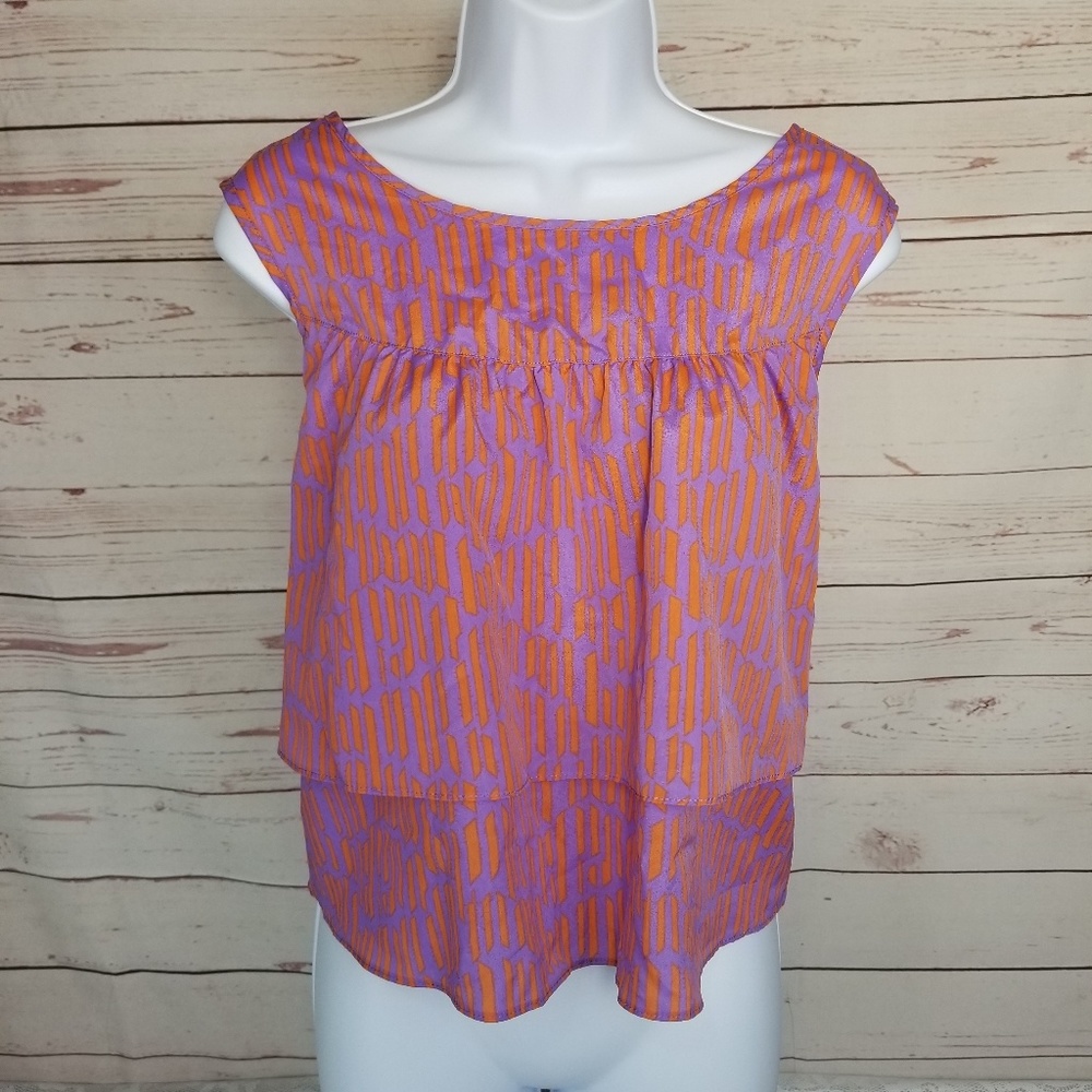 NWT Gianni Bini GB Dillard's Women's L Tiered Tank